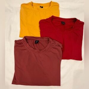 SHEIN Women's Crop Tops - Red, Yellow, and Brown